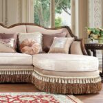 Brown Cherry Double Chaise Sectional Sofa HD-91626 By Homey Design - Image 2