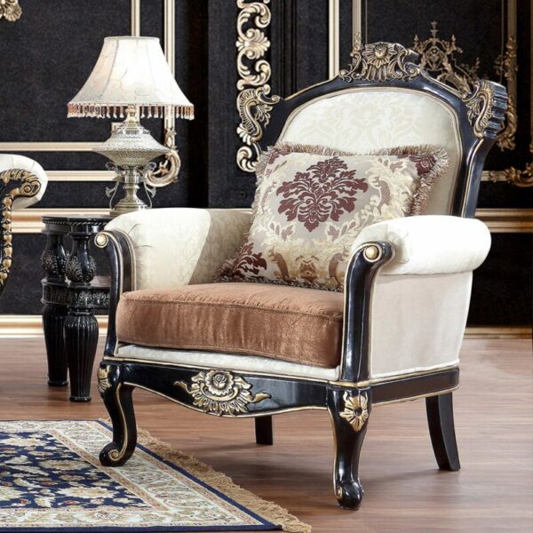Black Enamel Finish 3PC Sofa Set HD-9666 By Homey Design - Image 2