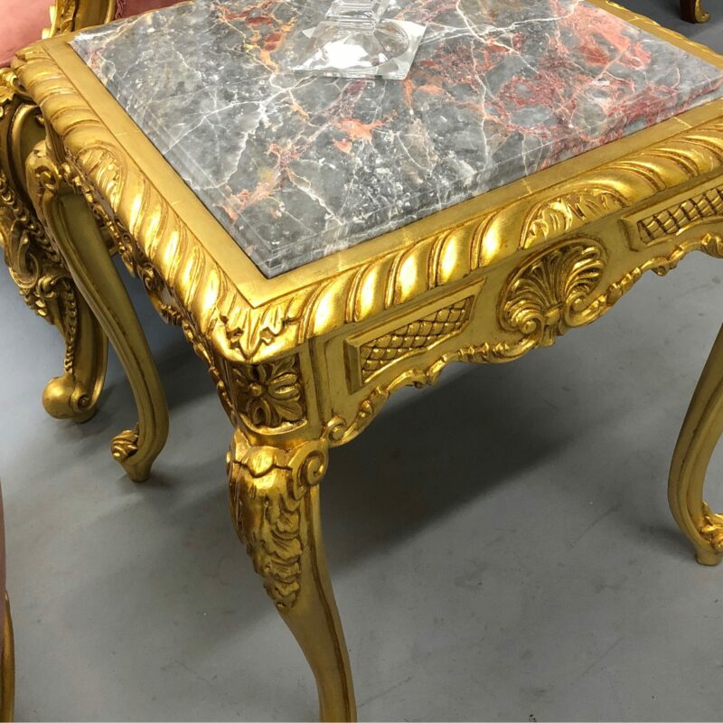 Handmade Golden Peach End Table | Mobilia Cleopatra 3 Handmade Golden Peach End Table - Image 1