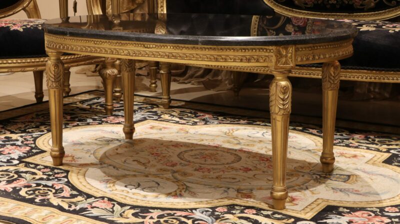 Handmade Gold Black Galaxy Coffee Table | Mobilia Cleopatra 3 Handmade Gold Black Galaxy Coffee Table - Image 1