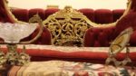 Handmade King Gold Red Sofa - Image 5