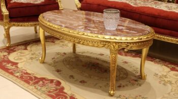 Handmade King Gold Red Coffee Table |