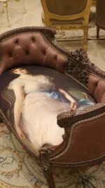 Handmade Brown Peach Lady Bench - Image 3