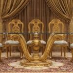 Handmade Gold Green Pistachio Tree Dining Set - Image 2
