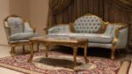 Handmade Gold Green Pistachio Sofa - Image 2