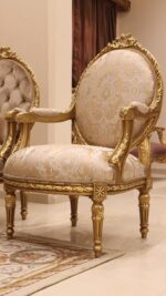 Handmade Gold Coffee Tree Chair - Image 4