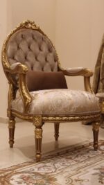 Handmade Gold Coffee Tree Chair - Image 5