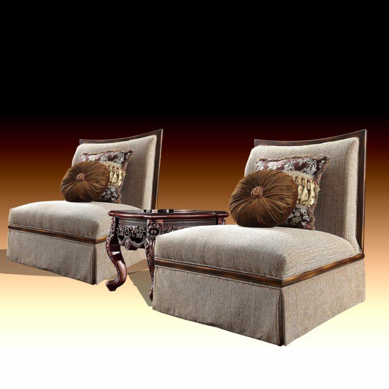 Mahogany Brown 3 Pcs Seating Set Hd-1627 By Homey Design | Mobilia Cleopatra 3 Mahogany Brown 3 PCs Seating Set HD-1627 By Homey Design - Image 1