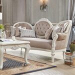 Ivory Finish 3PCs Salon Sofa Set HD-2672 By Homey Design - Image 3