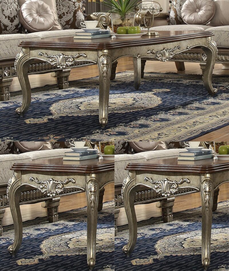 Golden Nutmeg 3Pc Coffee Table Set Hd-303 By Homey Design | Mobilia Cleopatra 3 Golden Nutmeg 3PC Coffee Table Set HD-303 By Homey Design - Image 1