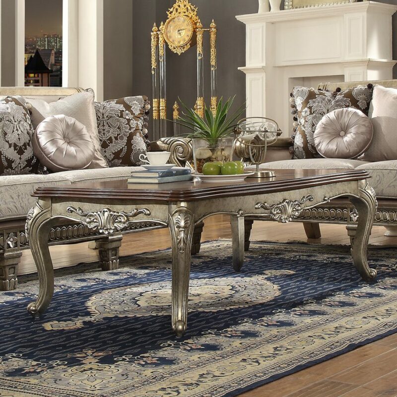 Golden Nutmeg Coffee Table Hd-303 By Homey Design | Mobilia Cleopatra 3 Golden Nutmeg Coffee Table HD-303 By Homey Design - Image 1