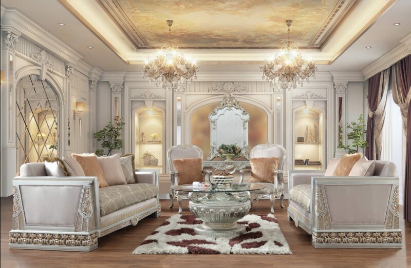 Hd-6034 – 3Pc Sofa Set By Homey Design | Mobilia Cleopatra 3 HD-6034 - 3PC Sofa Set By Homey Design - Image 1