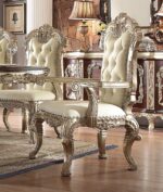 Metallic Silver Finish 5 PCs Dining Table Set HD-8017 By Homey Design - Image 2