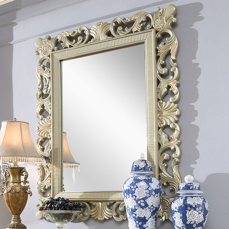 Satin Gold Mirror Hd-8092 By Homey Design | Mobilia Cleopatra 3 Satin Gold Mirror HD-8092 By Homey Design - Image 1