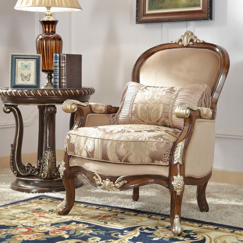 Mahogany Chair Hd-8320 By Homey Design | Mobilia Cleopatra 3 Mahogany Chair HD-8320 By Homey Design - Image 1