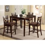 Weston 5 Pc. Counter Ht. Table Set  CM3400PT-5PK BY Furniture of America - Image 2