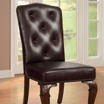 Bellagio Leatherette Side Chair Set of 2 BY Furniture of America