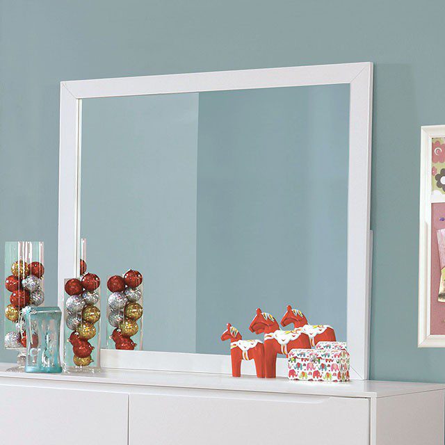 Lennart Rectangular Mirror Cm7386Wh-M By Furniture Of America | Mobilia Cleopatra 3 Lennart Rectangular Mirror CM7386WH-M BY Furniture of America - Image 1