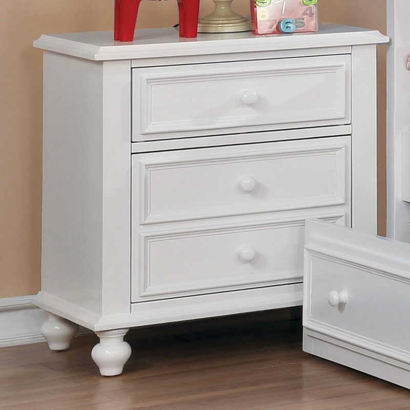 Olivia Nightstand Cm7155Wh-N By Furniture Of America | Mobilia Cleopatra 3 Olivia Nightstand CM7155WH-N BY Furniture of America - Image 1