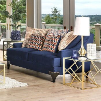 Navy Sisseton Loveseat SM2210-LV BY Furniture of America