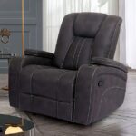Dark Gray Amirah Glider Recliner CM9903-CH BY Furniture of America