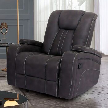 Dark Gray Amirah Glider Recliner CM9903-CH BY Furniture of America