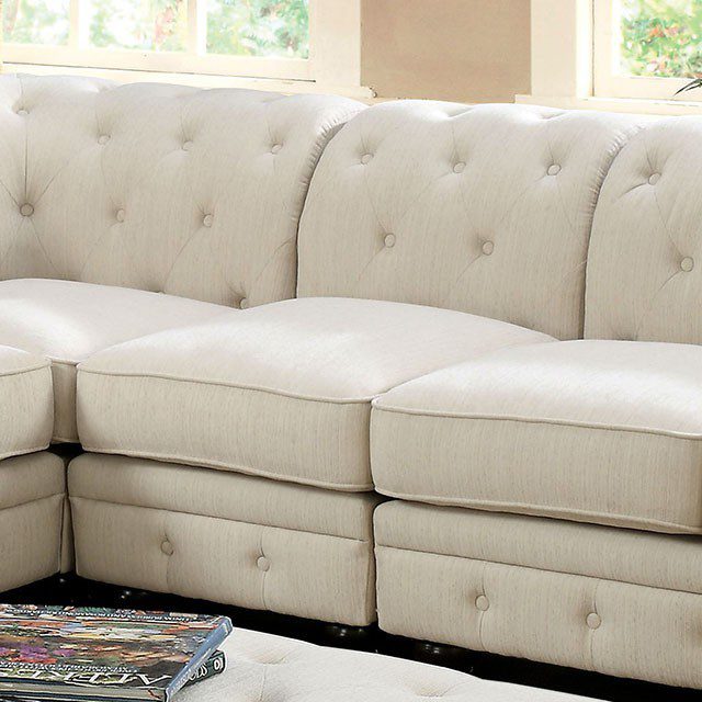 Stanford Armless Chair Cm6270Iv-Ch By Furniture Of America | Mobilia Cleopatra 3 Stanford Armless Chair CM6270IV-CH BY Furniture of America - Image 1