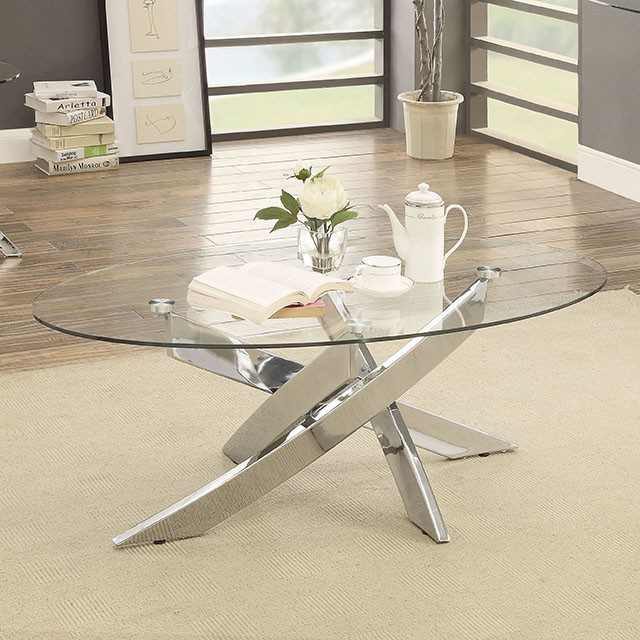 Laila Coffee Table Cm4241C By Furniture Of America | Mobilia Cleopatra 3 Laila Coffee Table CM4241C By Furniture of America - Image 1