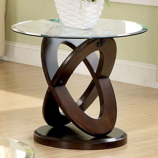 Atwood Round End Table Cm4401E By Furniture Of America | Mobilia Cleopatra 3 Atwood Round End Table CM4401E By Furniture of America - Image 1