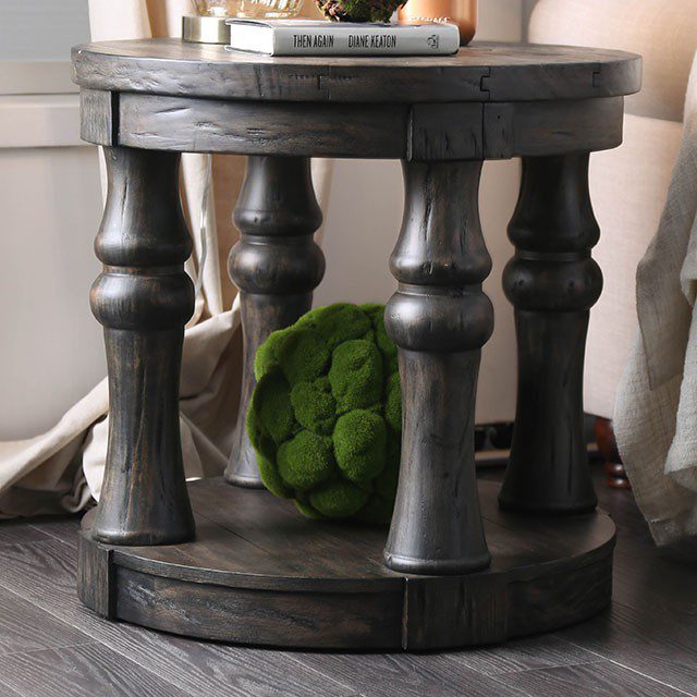 Mika End Table Cm4424Gy-E By Furniture Of America | Mobilia Cleopatra 3 Mika End Table CM4424GY-E By Furniture of America - Image 1