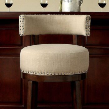 Lynsey 25″ Bar Stool (2/Box) CM-BR6252BG-24-2PK By Furniture of America