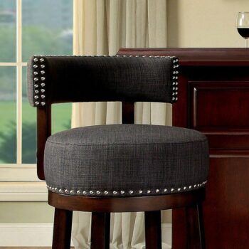 Lynsey 25″ Bar Stool (2/Box) CM-BR6252GY-24-2PK By Furniture of America
