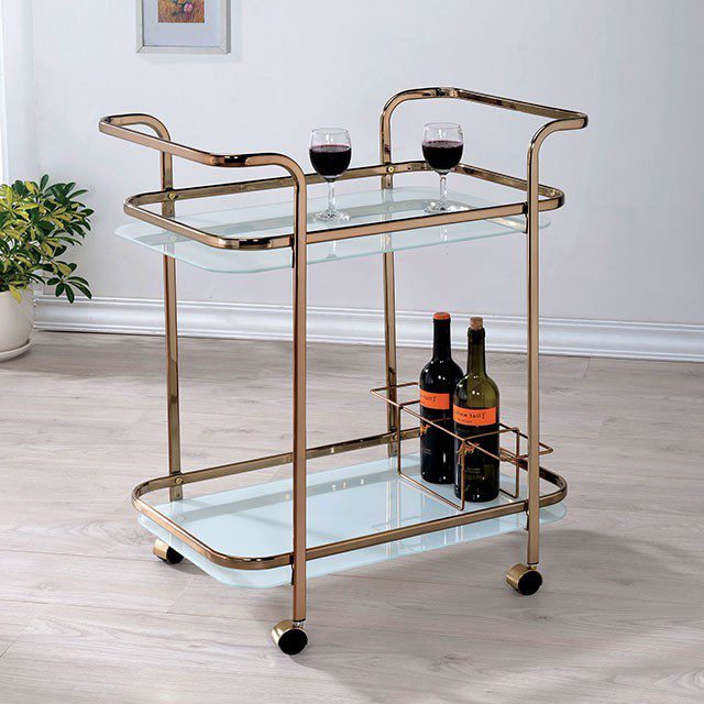 Tiana Serving Cart Cm-Ac235 By Furniture Of America | Mobilia Cleopatra 3 Tiana Serving Cart CM-AC235 By Furniture of America - Image 1
