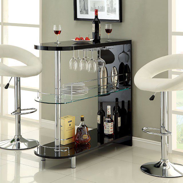 Numbi Mini Server Cm-Bt8333-Bk By Furniture Of America | Mobilia Cleopatra 3 Numbi Mini Server CM-BT8333-BK By Furniture of America - Image 1