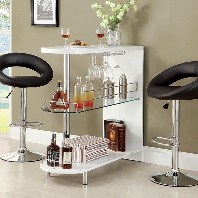 Numbi Mini Server Cm-Bt8333-Wh By Furniture Of America | Mobilia Cleopatra 3 Numbi Mini Server CM-BT8333-WH By Furniture of America - Image 1