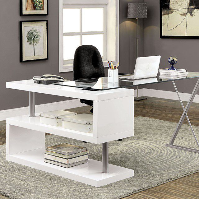 Bronwen Desk Cm-Dk6131Wh By Furniture Of America | Mobilia Cleopatra 3 Bronwen Desk CM-DK6131WH By Furniture of America - Image 1