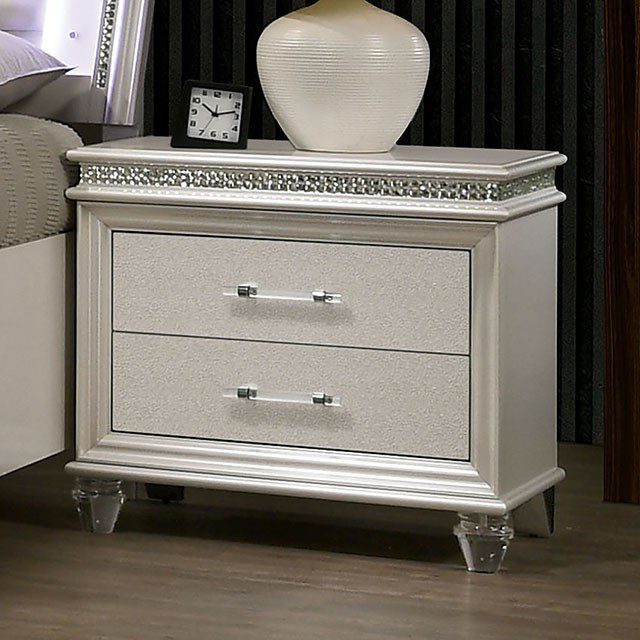 High Gloss Lacquer Barocco Dresser Ivory By ESF Furniture
