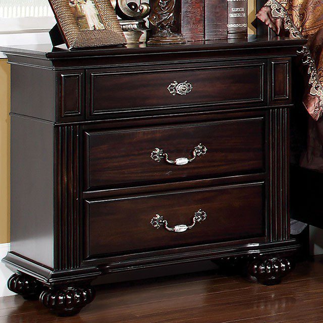 Syracuse Night Stand CM7129N By Furniture of America | Egyptian handmade furniture - Royal villa furniture - Dubai style furniture - Turkish classic furniture - Baroque luxury furniture - Victorian Furniture - Custom Made Furniture - Luxury Furniture