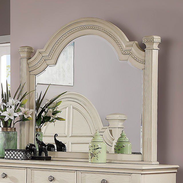 Pamphilos Mirror Foa7144Wh-M By Furniture Of America | Mobilia Cleopatra 3 Pamphilos Mirror FOA7144WH-M By Furniture of America - Image 1