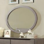 Lennart Oval Mirror CM7386GY-MO By Furniture of America - Image 2