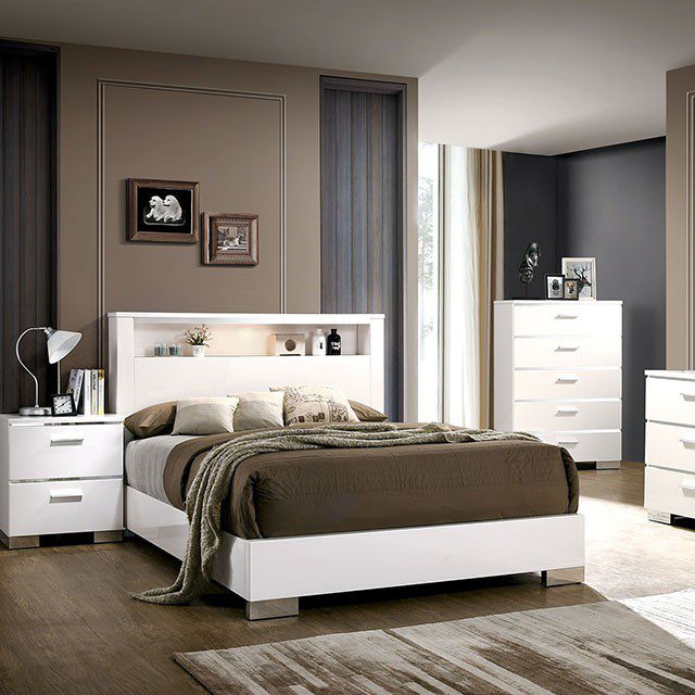 Carlie Bed Cm7049Wh By Furniture Of America | Mobilia Cleopatra 3 Carlie Bed CM7049WH By Furniture of America - Image 1