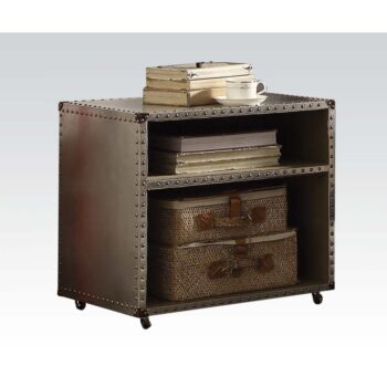 Aluminum Brancaster Nightstand W/USB 26218 by ACME