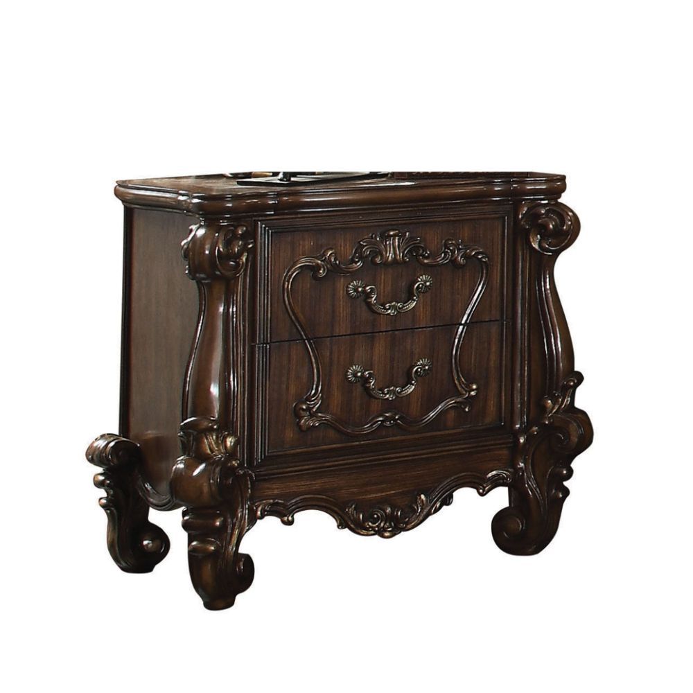 Cherry Oak Versailles Nightstand 21103 By Acme | Mobilia Cleopatra 3 Cherry Oak Versailles Nightstand 21103 by ACME - Image 1
