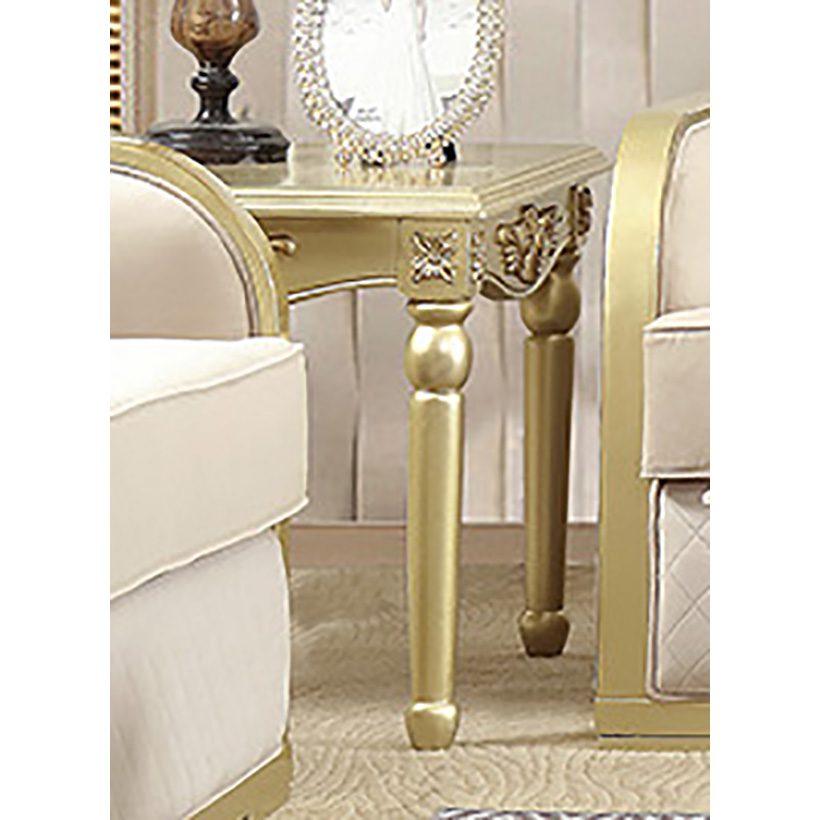 Metallic Gold End Table Hd-699 By Homey Design | Mobilia Cleopatra 3 Metallic Gold End Table HD-699 By Homey Design - Image 1