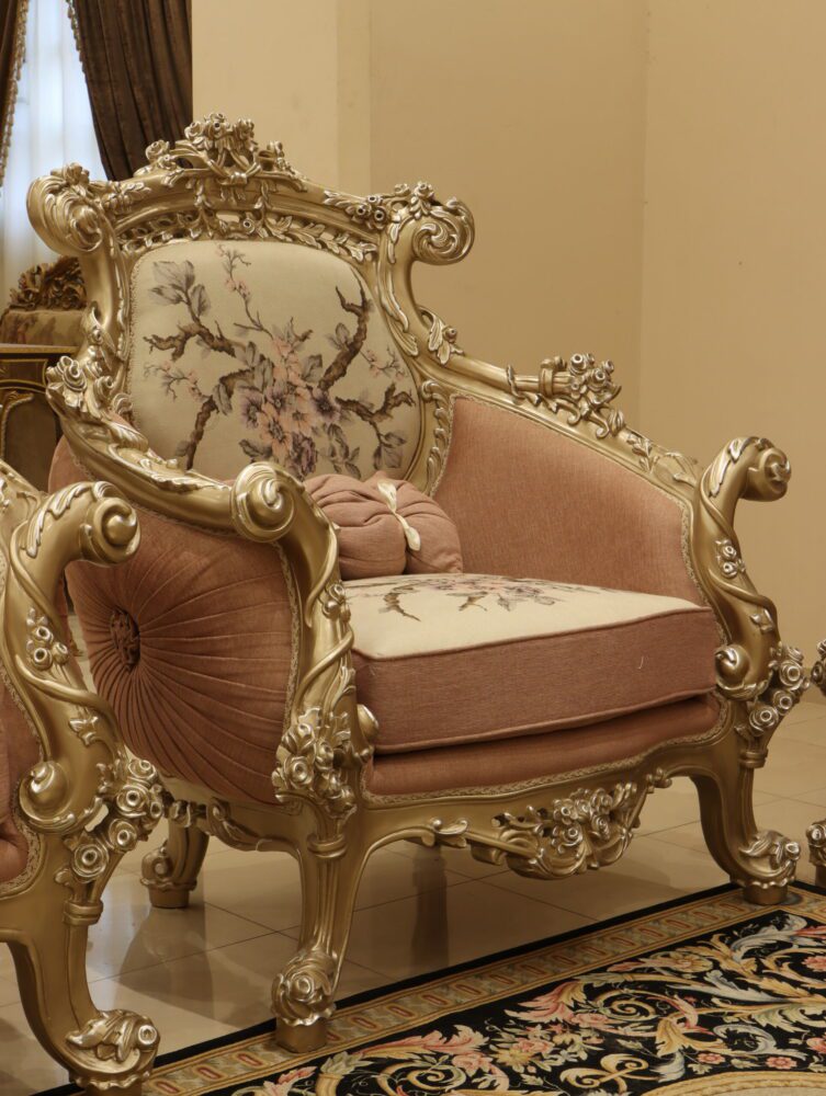 Handmade Zayn Peach Chair | Mobilia Cleopatra 3 Handmade Zayn Peach Chair - Image 1