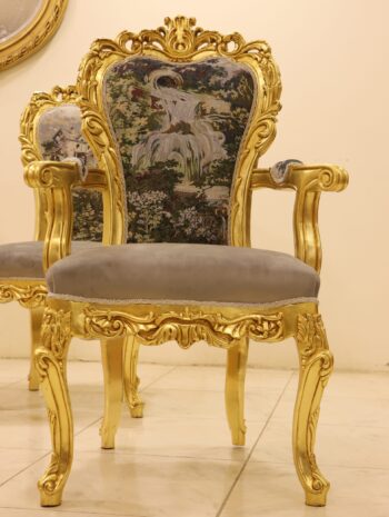 Handmade Revolution Gray Dinning Arm Chair