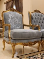 Handmade Classic Sky Blue Chair - Image 3