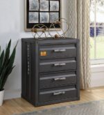 Gunmetal Cargo Chest W/4 Drawers 37956 by ACME