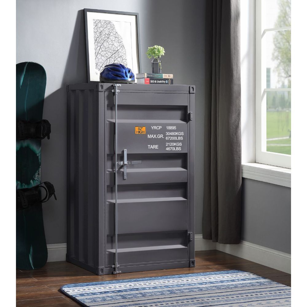 Cargo Gunmetal Chest By Acme | Mobilia Cleopatra 3 Cargo Gunmetal Chest by ACME - Image 1