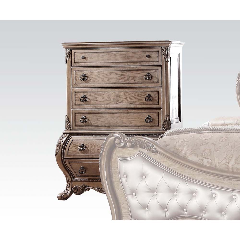 Vintage Oak Finish Ragenardus Chest 26316 By Acme | Mobilia Cleopatra 3 Vintage Oak Finish Ragenardus Chest 26316 by ACME - Image 1